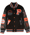 World Famous Black Varsity Jacket - Rare Leather Order Now !!
