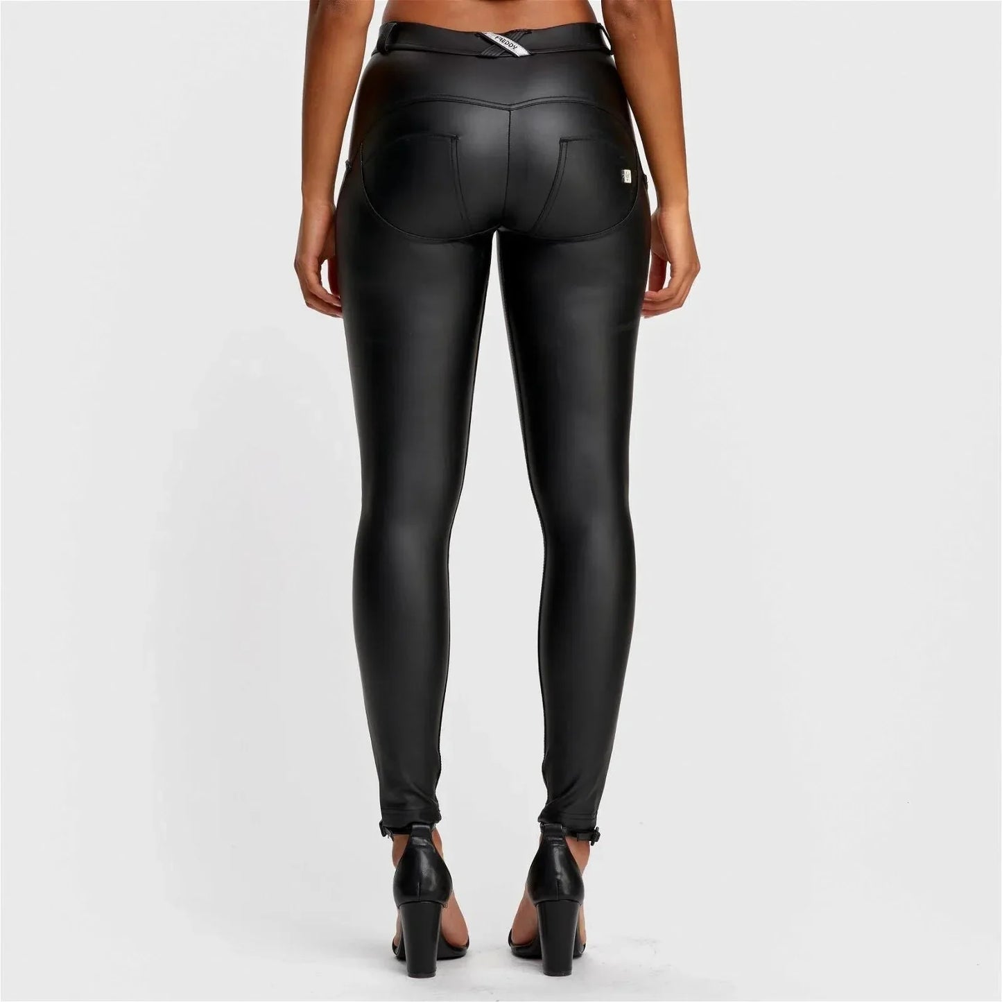 WRUP Faux Leather - Mid Rise - Full Length - Black - Rare Leather