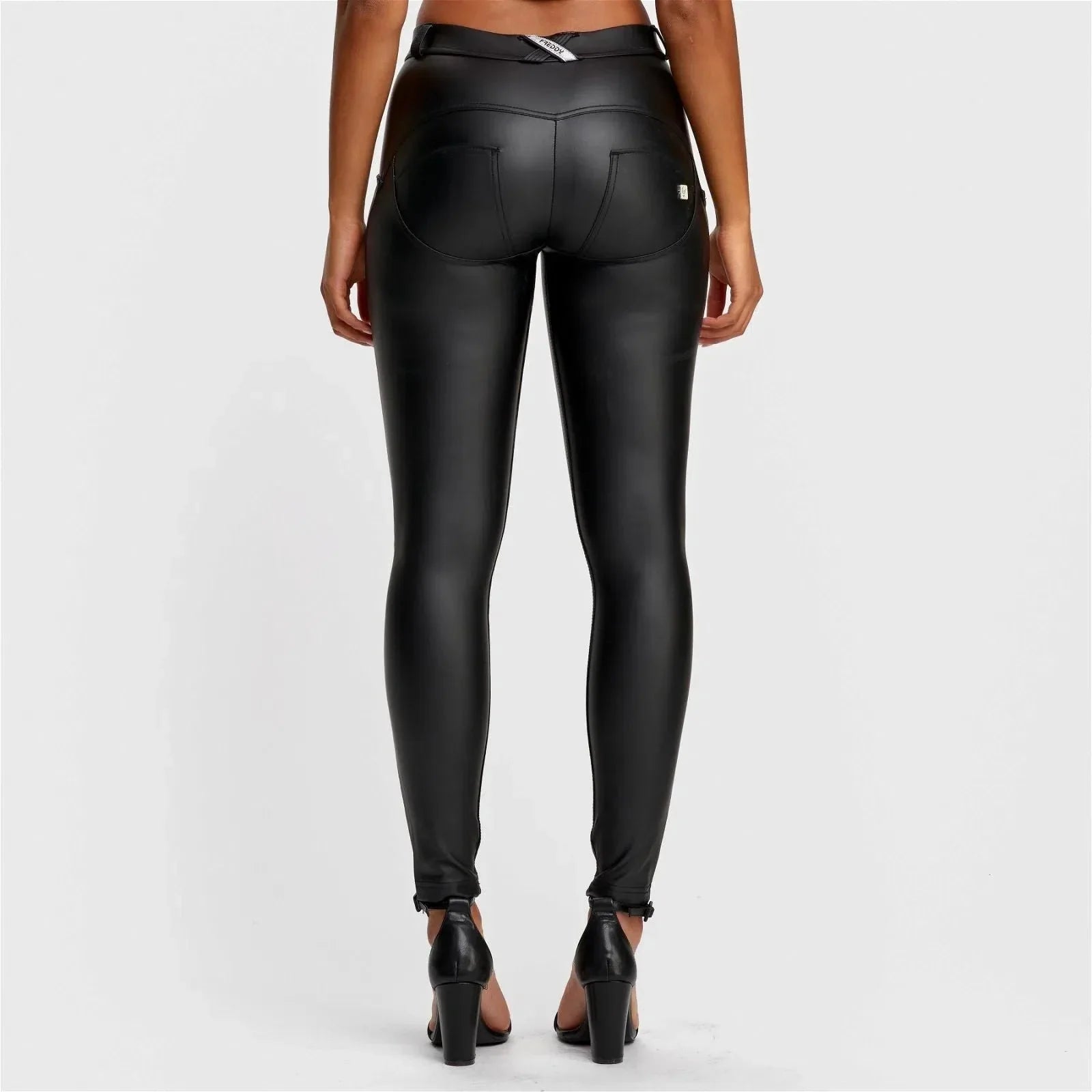 WRUP Faux Leather - Mid Rise - Full Length - Black - Rare Leather