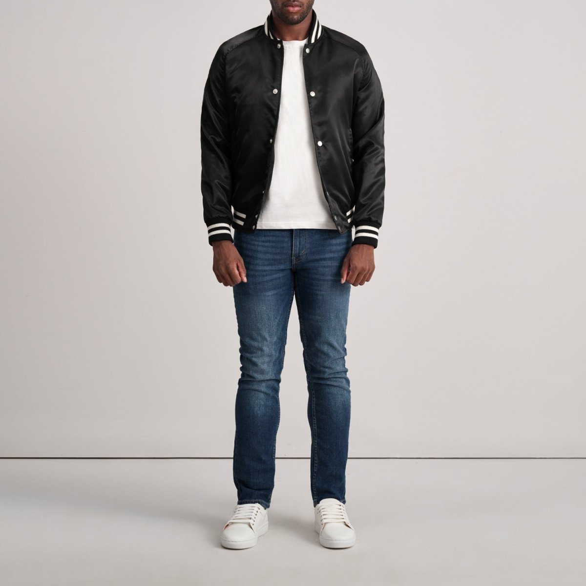 Xander Black Varsity Jacket - Vox Leather