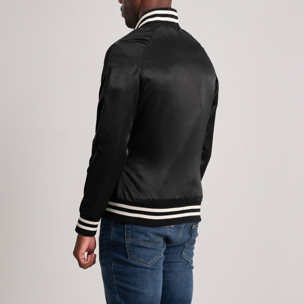 Xander Black Varsity Jacket - Vox Leather