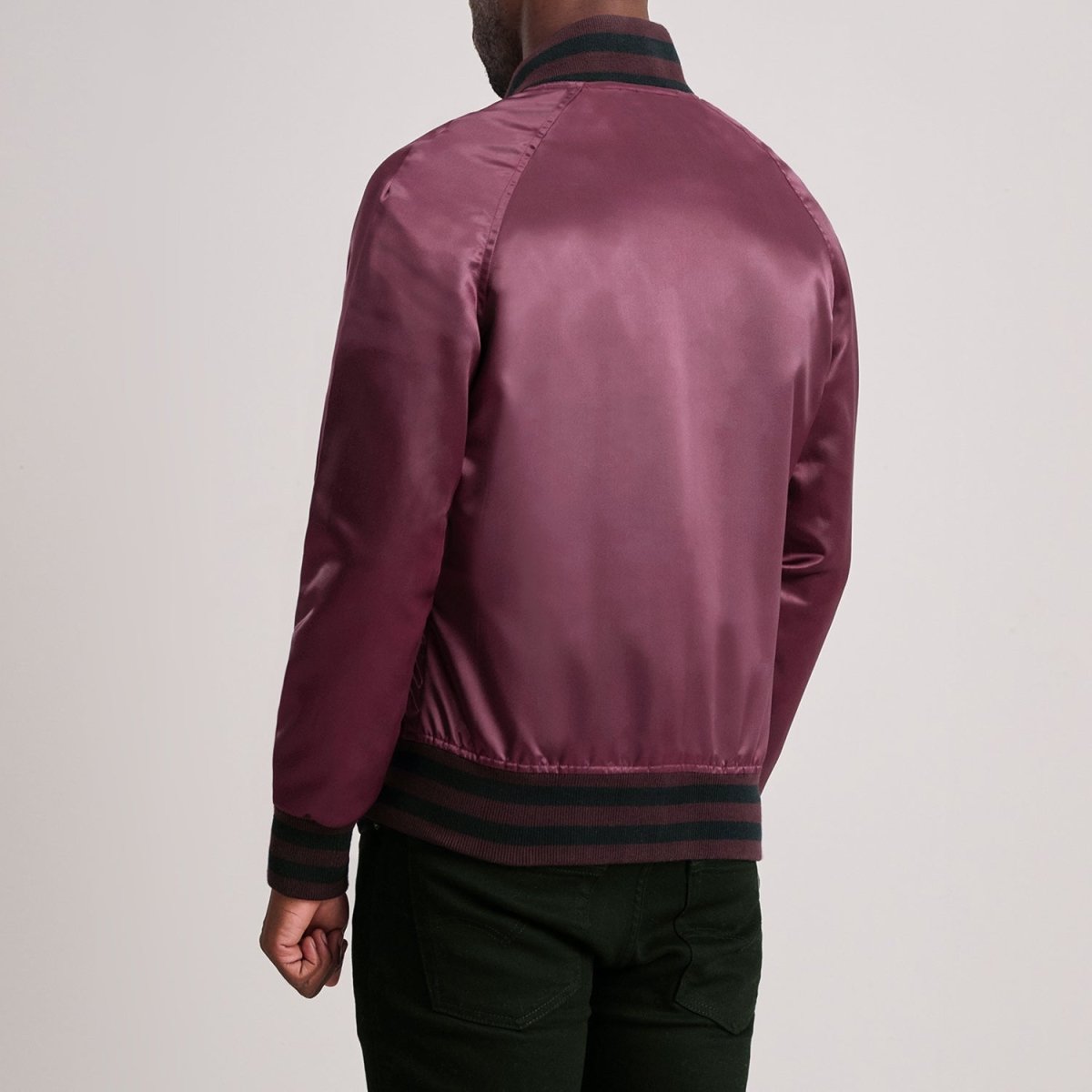Xander Maroon Varsity Jacket - Vox Leather