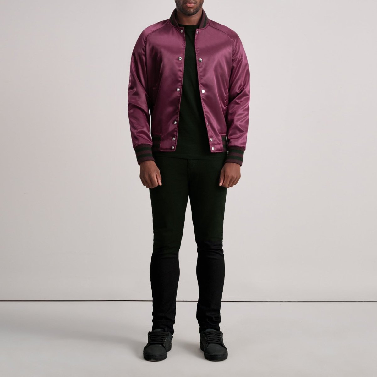 Xander Maroon Varsity Jacket - Vox Leather