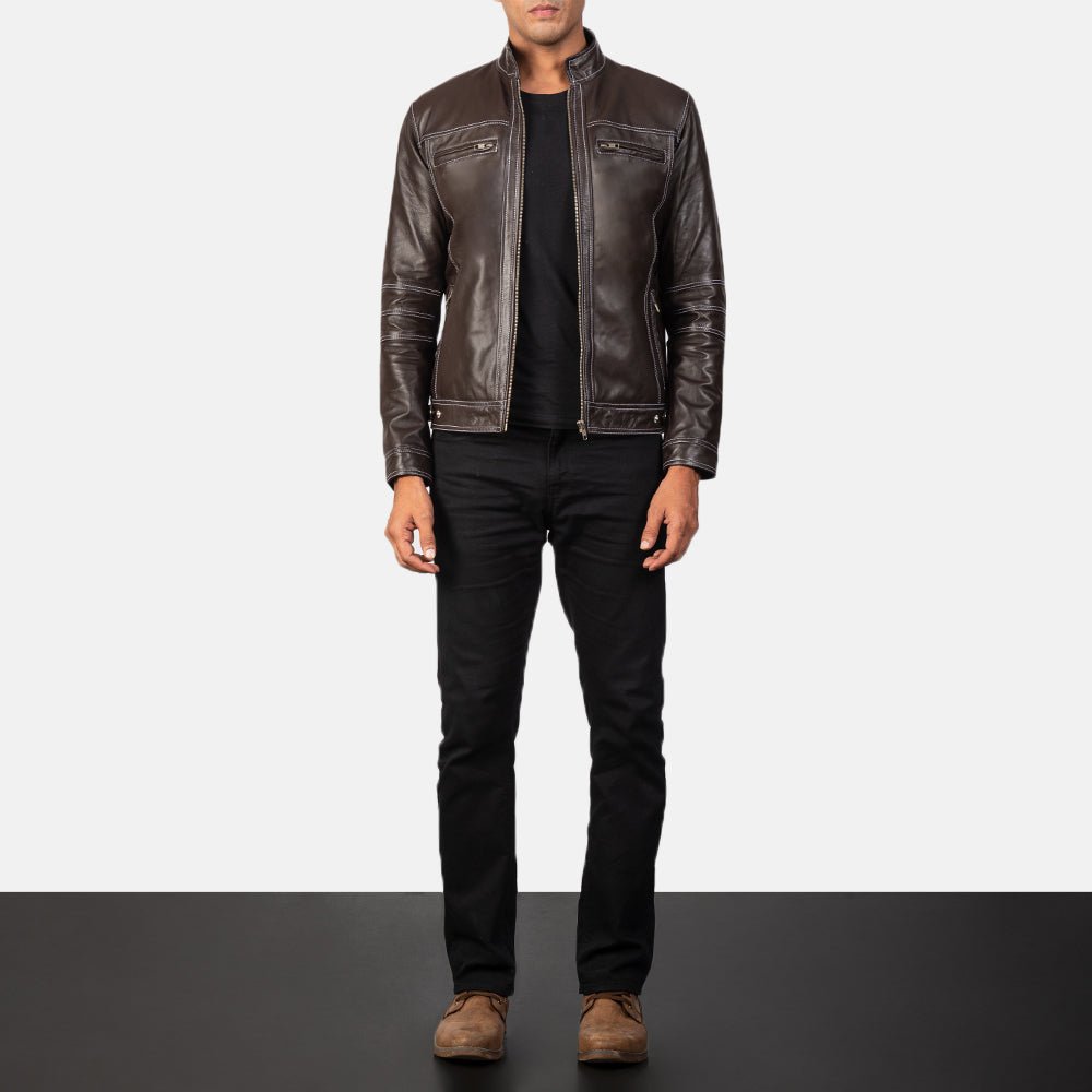 Youngster Brown Leather Biker Jacket - Rare Leather