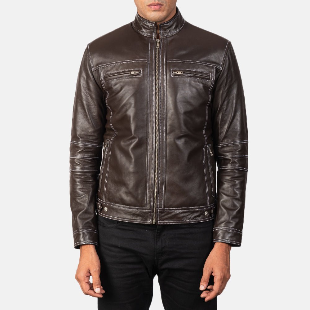 Youngster Brown Leather Biker Jacket - Rare Leather